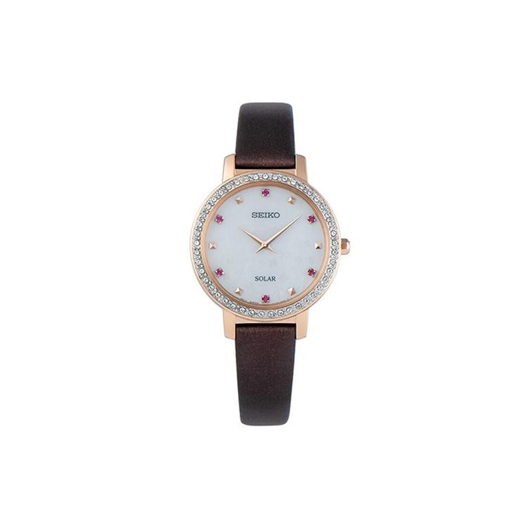 SEIKO QuartzPair Quartz Movement Leather Strap Watch Women s Watch White Dial SUP450P1 SUP450P1