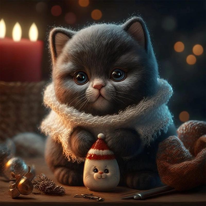 

Повна 5D DIY алмазна мозаїка кіт алмазна вишивка повний хрестик домашній декор ручний подарунок 20x20cm