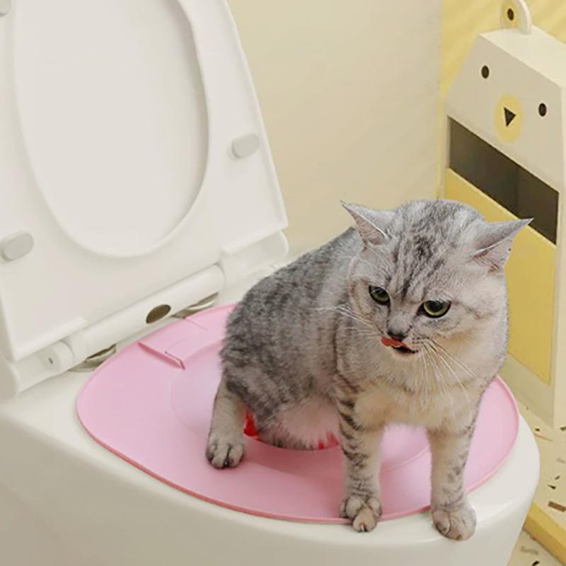 Cat Toilet Training System Cat Toilet Training Kit Teach To Use Reusable Cat Sandbox Toilet Seat Cat Training Seat Tool