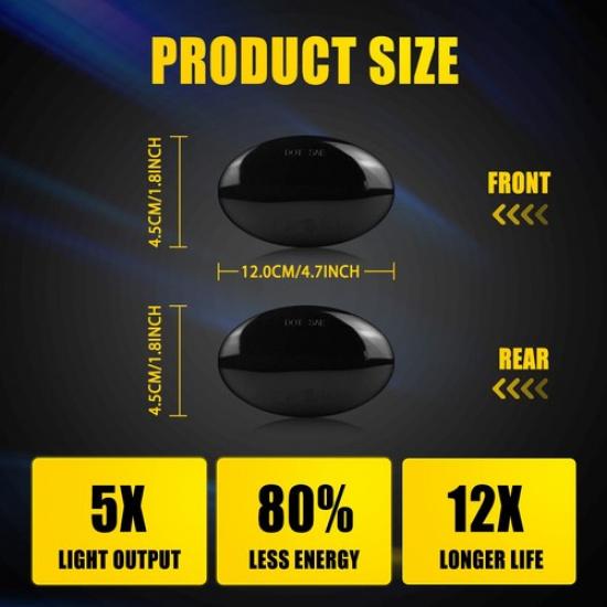 White LED Side Fender Marker Dually Bed Lights For 1999-10 F350 F450 F550 Ford A