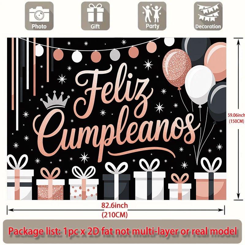 Party Backdrop Flat Feliz Cumpleanos Events Wedding Coming Ceremony Four Season Celebration Photo Booth Front Door Decor