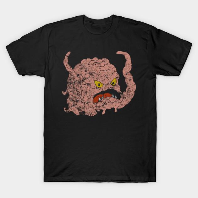 

Men Black Print T-shirt Krang From The Ninja Turtles In The 80 S Version No-Cut Transfer Paper Print Cotton Tshirt 2XL чёрный