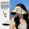 Sunscreen Hat Women's Sunscreen UV Protection Empty Top Vinyl Shell Hat Large Brim Hat Sun Protection Hat Women's UV Protection