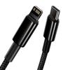 Kabel USB-C auf Lightning Baseus Tungsten Gold, 20W, 5A, PD, 1M (Schwarz)