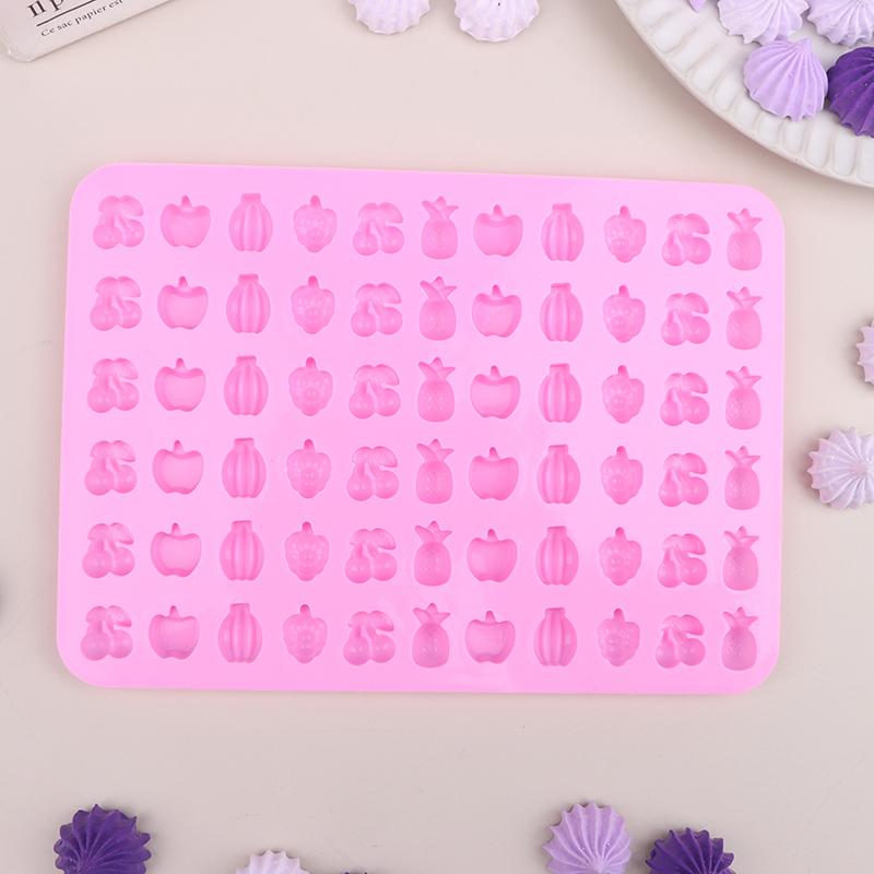 66 Grids Silicone Chocolate Mold Food Grade Small Fruits Shape Cake Baking Mould Non-Stick Candle Molds Fondant Candy Mold