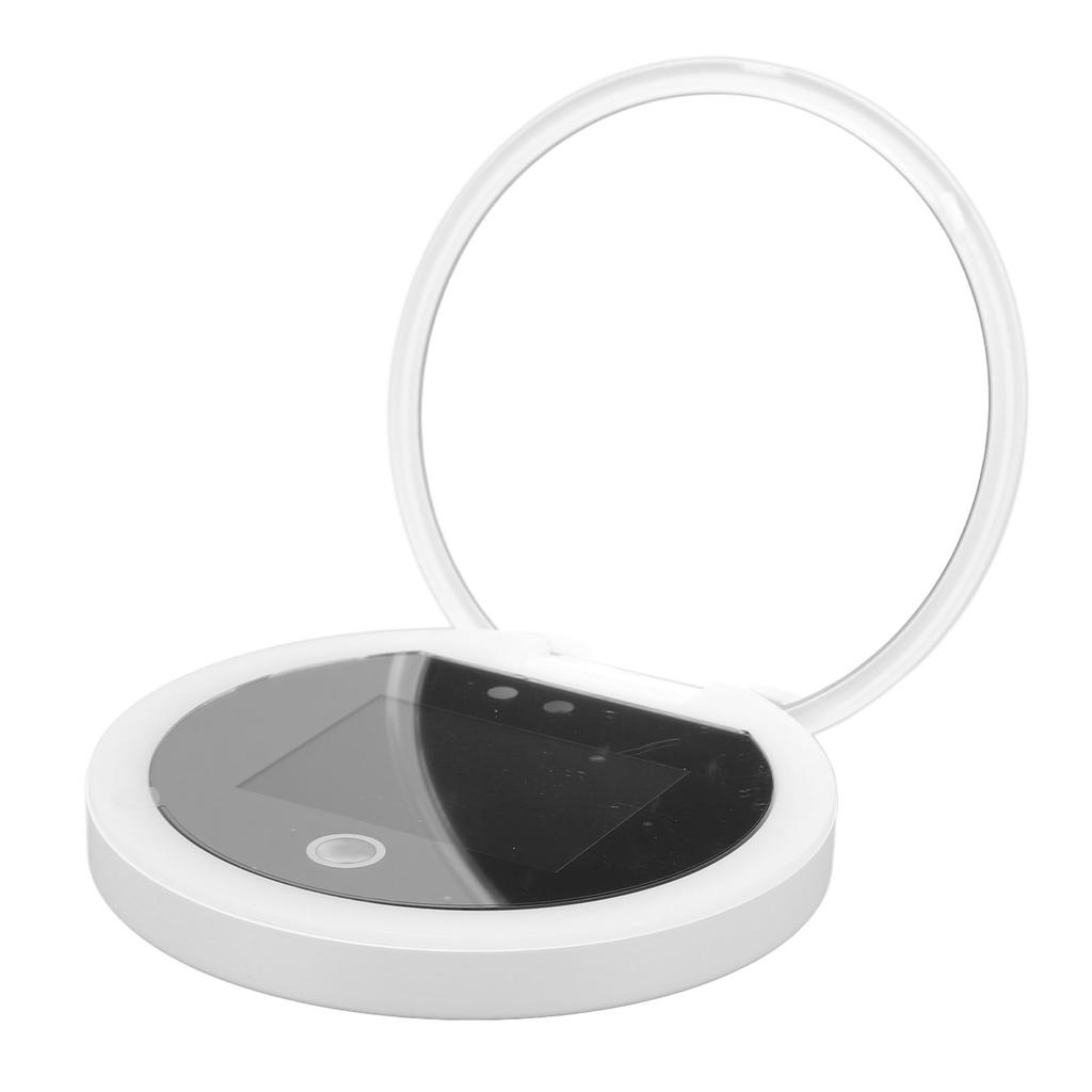 UV Cosmetic Mirror Smart Handheld Double Sided 2X Magnifying Rechargeable Compact Mirror with UV Camera for Sunscreen Test