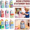 Back-To-School Striped Pencil Case, Multi-Functional Large Capacity Pencil Case, Suitable For Both Boys And Girls.