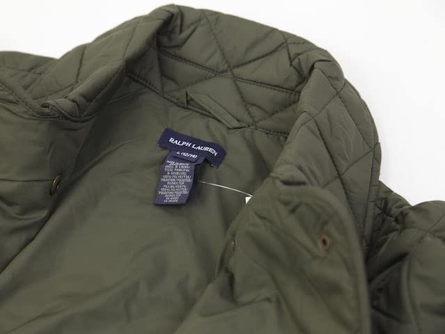 POLO RALPH LAUREN Double Quilted Size Norton Green Girls' Jacket, M, 0101502, [Used]