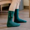 1 Pair Baby Socks Two Balls Knitted Autumn Winter Elastic Opening Middle Tube Toddler Girls Socks for Home