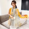 Elegant Windproof Imitation Silk Classic Paisley Print Scarf Shawl Women Head Wraps Casual Outdoor Travel Beach Towel