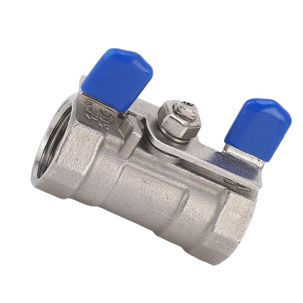 Válvula de Esfera NPT de 12 polegadas DN15 Aço Inoxidável 304 Roscada Fêmea Conexão de Tubo Válvula com Borboleta