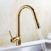 Chrom/Gold/Nickel Küchenarmaturen Silber Einhebelmischer Ausziehbarer Küchenhahn Einloch Drehbarer Wassermischhahn Mischbatterie