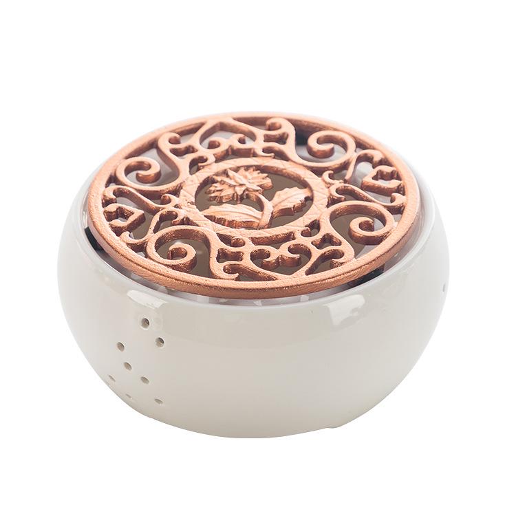 Heat-Resistant Glass Tea Kettle with Candle Warmer Base - Flower Tea Brewer & Filter Pot