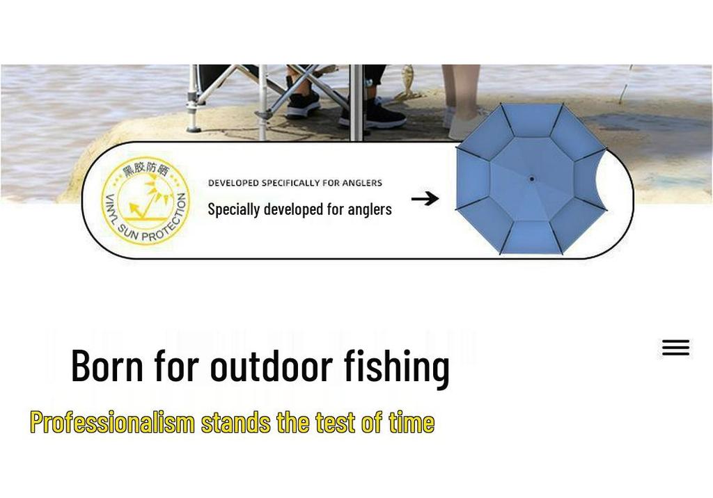 Universal Fishing and Camping Umbrella: Foldable, Rainproof, and Sun Protection