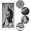 Halloween Decoration Spider Witch Bat Skull Door Curtain Ghost Festival Black Lace Curtain Home Party Decoration