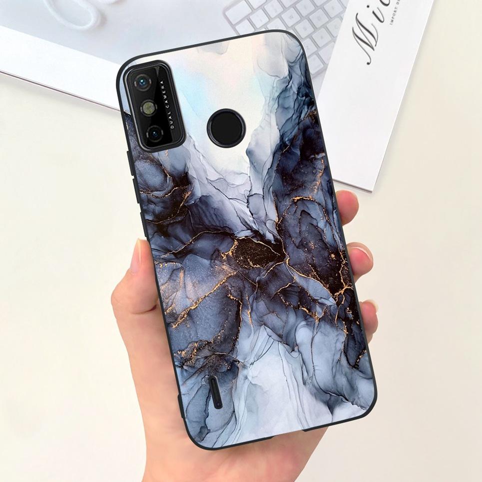 For Tecno Spark 6 Go Case KE5j KE5k Cute Astronaut Cat Night View Cover Liquid Silicone Phone Cases For Spark 6GO Bumper Fundas