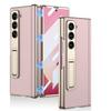 Custodia a Cerniera in Pelle Magnetica Per Samsung Galaxy Z Fold 7 6 Lusso Placcatura Supporto Copertura Vetro Schermo Anteriore Per Custodia Galaxy Z Fold7