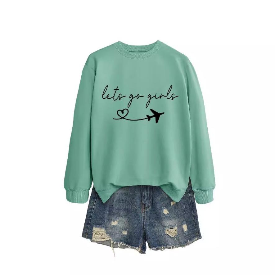 New Creative Fashion Sweatshirt Autumn Women's Sweatshirt Autumn and Winter Women's Thickened Sweatshirt Jacket Winter Large Size Sweatshirt