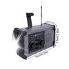 Kurbelradio mit LED-Taschenlampe für Notfälle AM FM Alarm Tragbares Wetterradio 2000mAh Stromversorgung für Camping