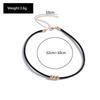 Gothic Style Black Rope Women's Neck Chain Choker Rope Necklaces Gold Color Beads Goth Jewelry Collar For Girl Kpop Chocker