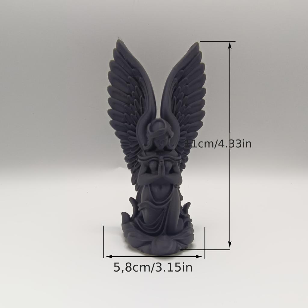 1Pc Kneeling Praying Angel Statue Ornament, Home Decor Resin Sculpture, Suitable For Living Room, Bedroom, Bookshelf