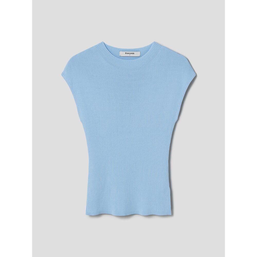 8seconds Mock Neck Sleeveless Knit Sky Blue (354751Mb1Q)