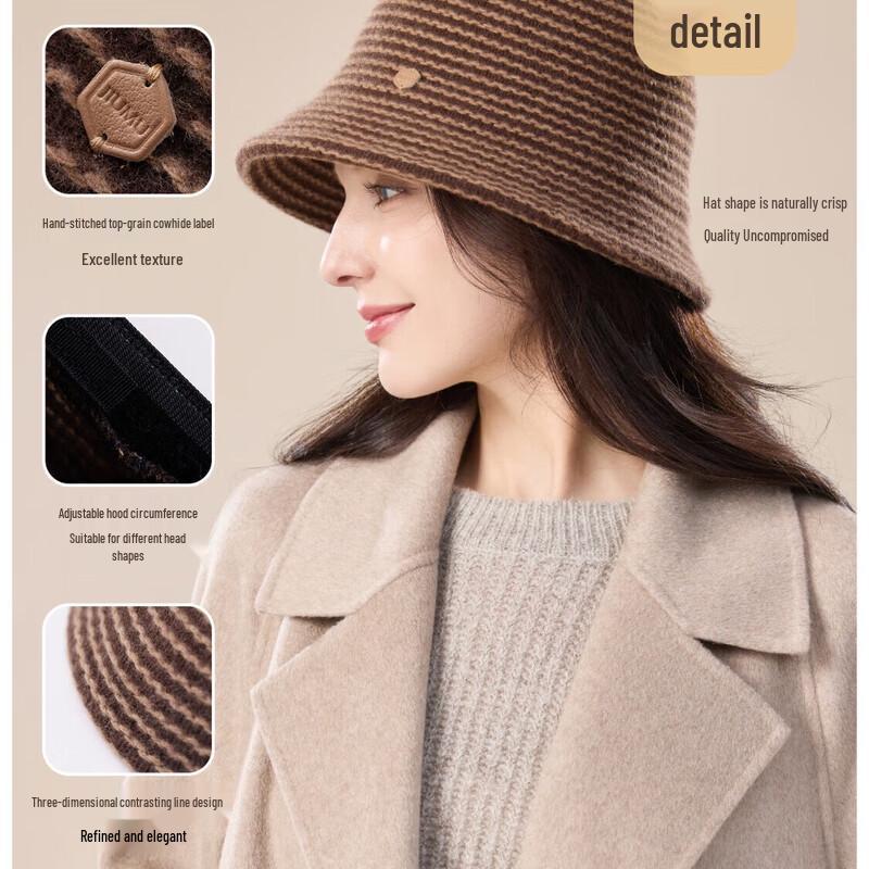 JIUMU Women's Wool Fisherman Hat