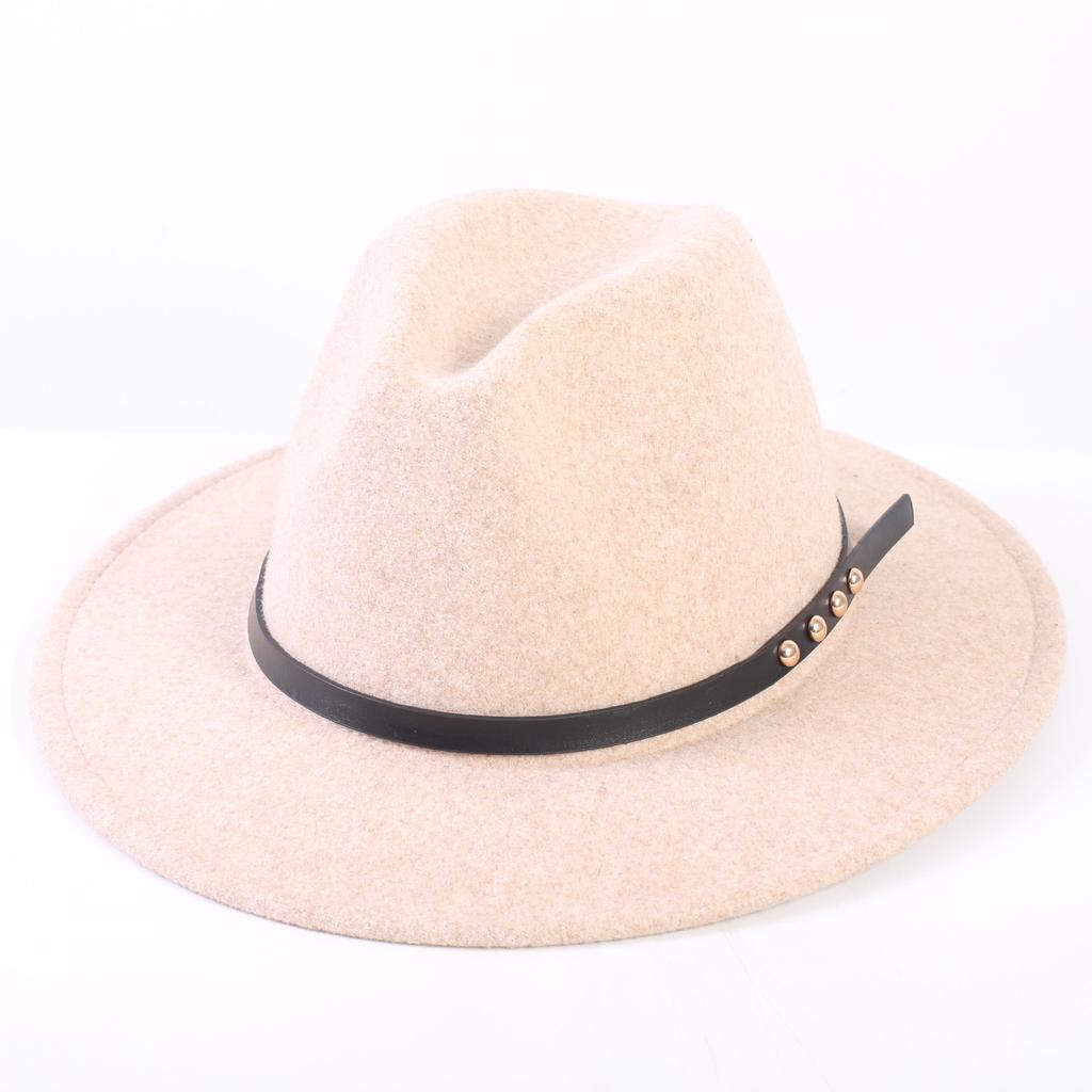 Popular European and American High-end Wool Top Hat, Men's and Women's Fashion Versatile Elegant Top Hat Jazz Hat