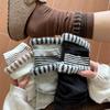 Ladies Spring and Autumn Classic Fashion Foreign Style Striped Double Stitching Horn In The Barrel Pile Pile Cotton Socks
