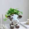 Adorable Modern Simple Cow Resin Succulent Planter Pot For Indoor And Outdoor Decor
