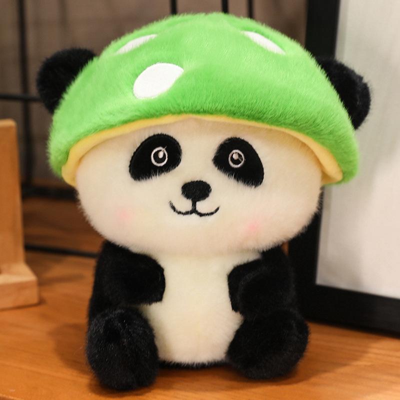Mushroom Bunny Doll Wearing Hat Giant Panda Doll Plush Toy Children Girl Rag Doll Gift