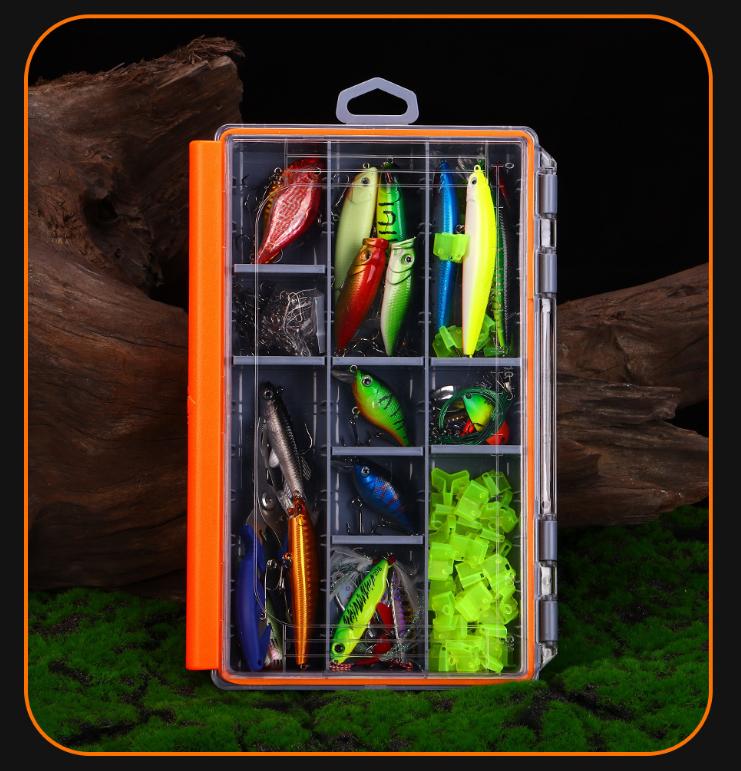 Fishing Lure Set 200pcs/set Mixed VIB Lure Kit Soft Lure Minnow Popper Hooks All Fishing Accessory Pliers Fresh Water