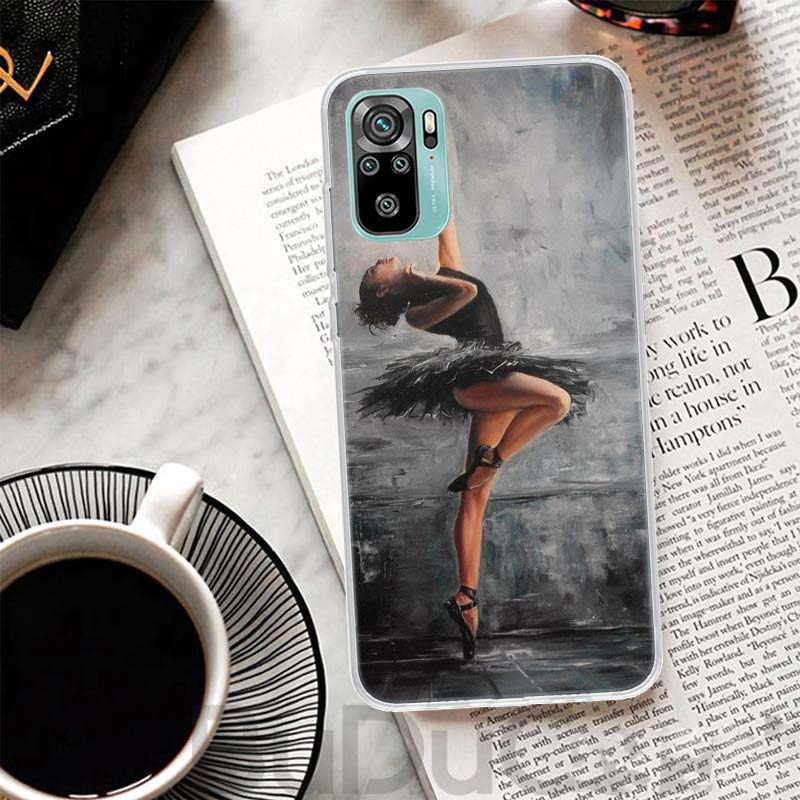 Ballet Dancer Watercolor Cover For Xiaomi Redmi Note 14 13 12S 12 11 Pro Plus Phone Case 11S 10S 10 11E 11T 14Pro 13Pro Print Co