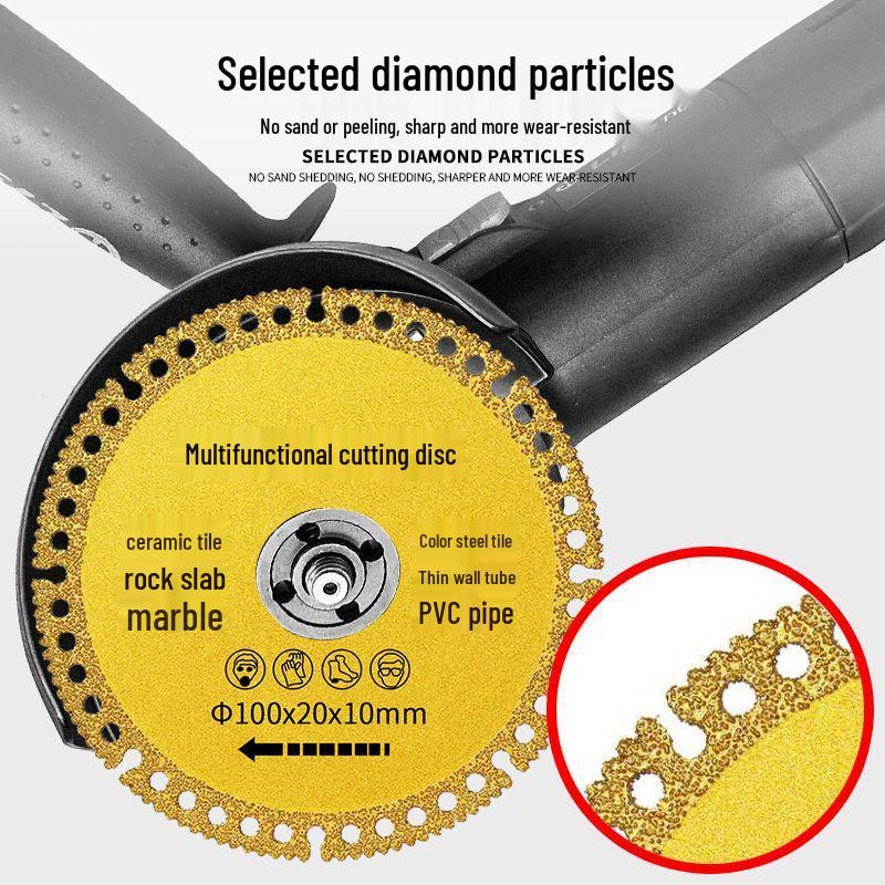 Multifunctional Angle Grinder Disc for Cutting Composite Sheet, Color Steel Tile, PVC, Wood, and Rock Slab