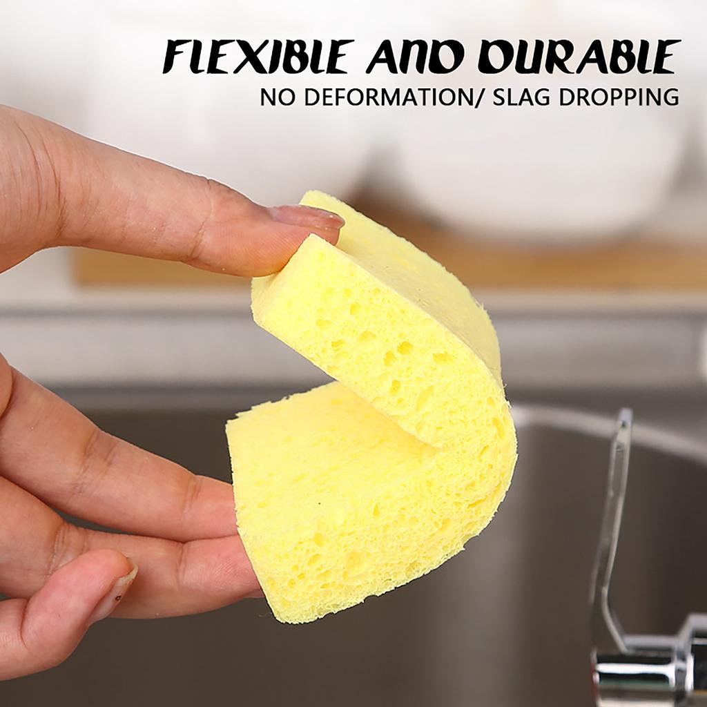 1Pcs Wood Pulp Dishwashing Sponge Wipe Thickened Oil-free Kitchen  Wipe Nano  Pot Brush Cleaning Cloth