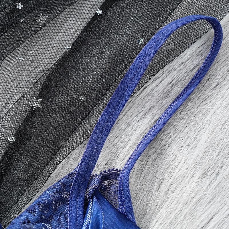 Women's Hollow Open Crotch Panties Bow Lace Erotic Pants Sexy Lingerie Underpants