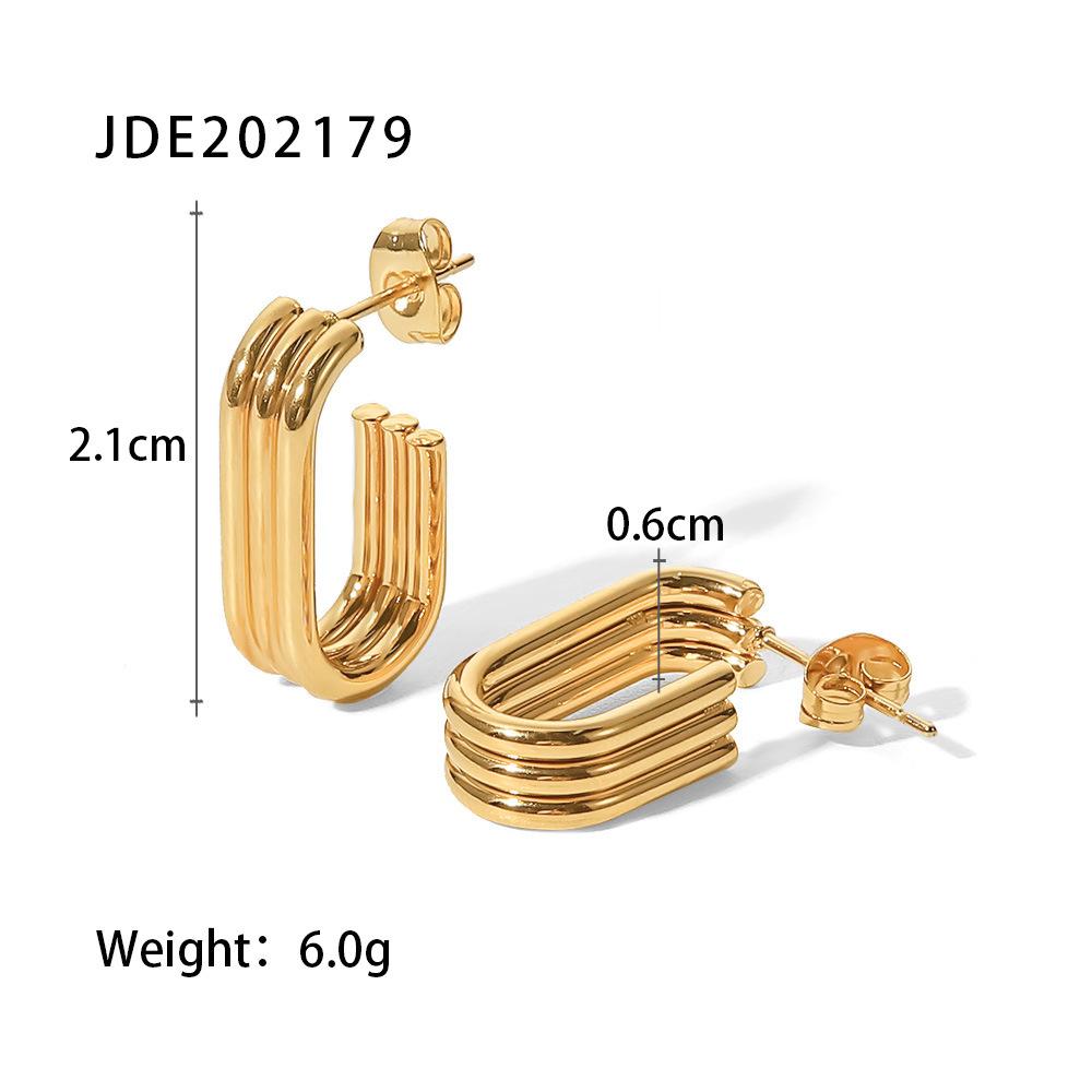 Simple Gold Hoop Earrings Minimalist Elegant Hypoallergenic Non-Tarnish Earrings for Women