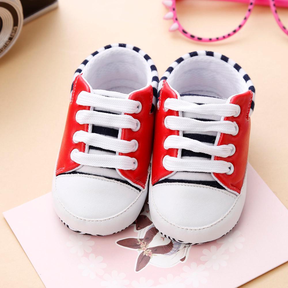 Newborn Infant Baby Girls Crib Shoes Soft Sole Anti-slip  Bandage Shoes