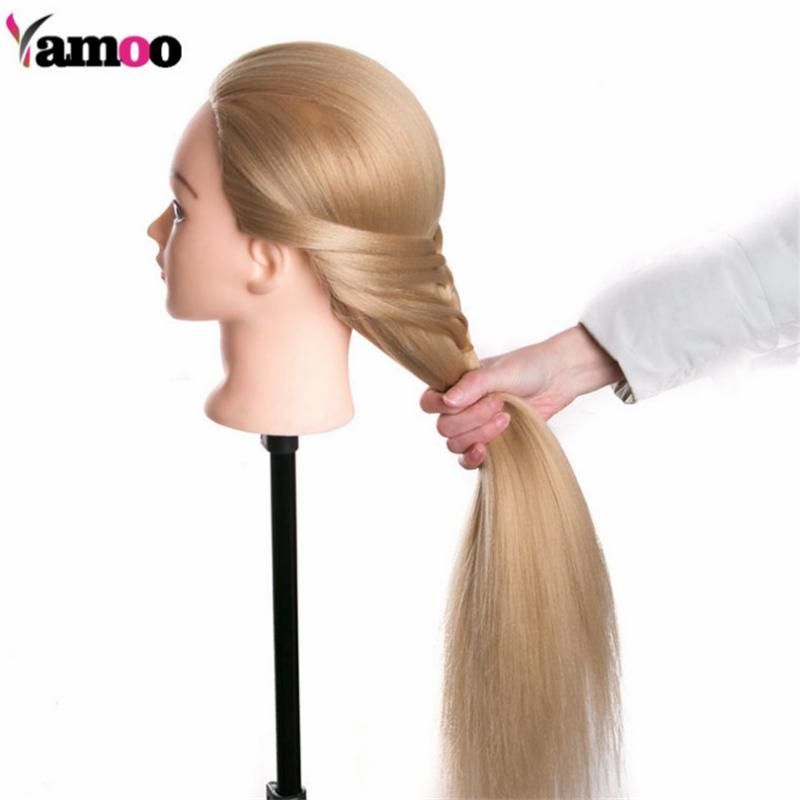 65CM/80CM Weiblicher Kopf Puppenfrisuren Schaufensterpuppe Friseur Styling Trainingskopf für Friseure Kunsthaar Schaufensterpuppenkopf