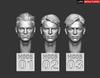 Life Miniatures Scale Resin Spare Headset 2 1/35 Kit, No-Hat No. (6-Piece Set), LM-35H005 (Person)