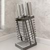 304 Stainless Steel Knife Holder Kitchen Counter Modern Minimalist With Multi-Compartment Design