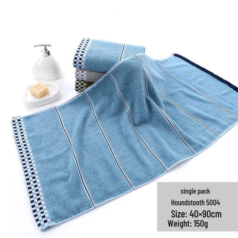 Besticktes Baumwollhandtuch 40×90 für Bad, Sport & Fitness – Langes, Schweißabsorbierendes Streifendesign