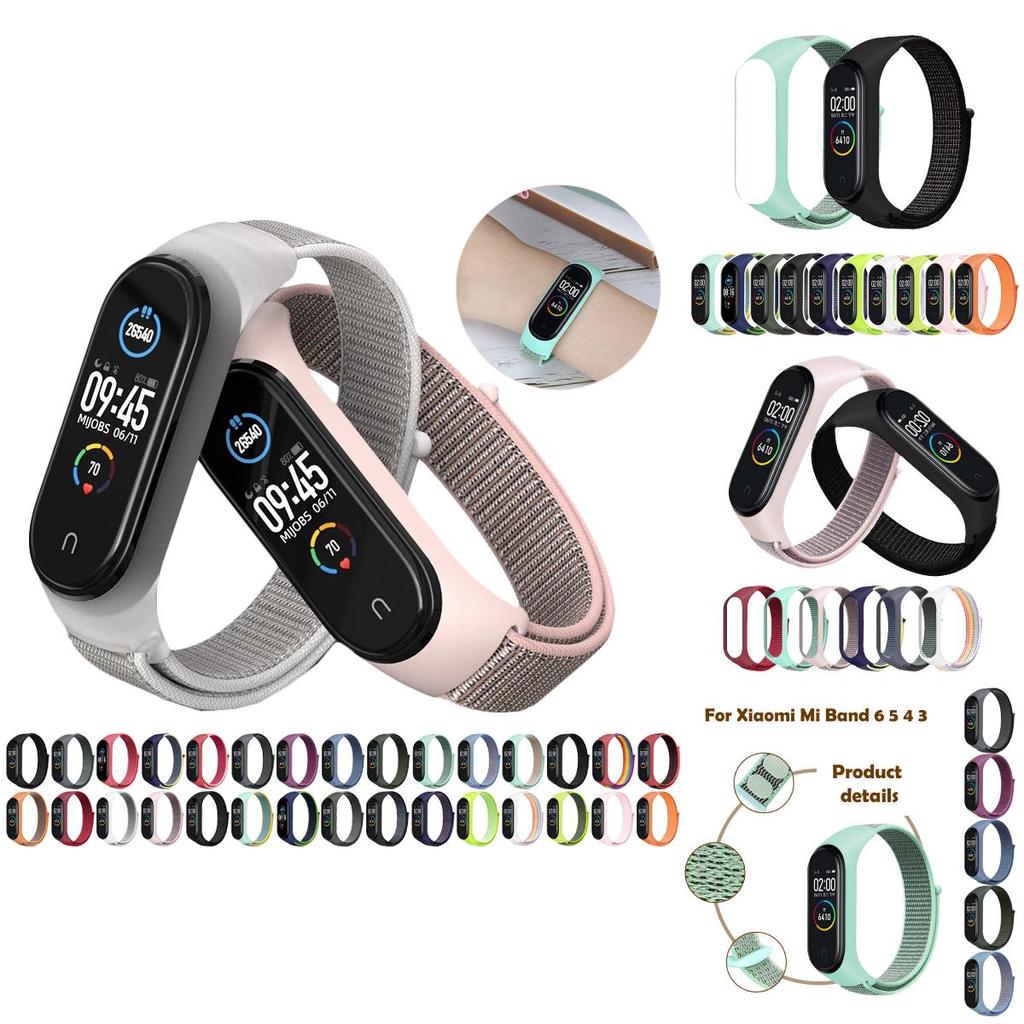 Atmungsaktives und leichtes Nylonarmband für Xiaomi Mi Band 3/4/5/6 Verstellbar und langlebig