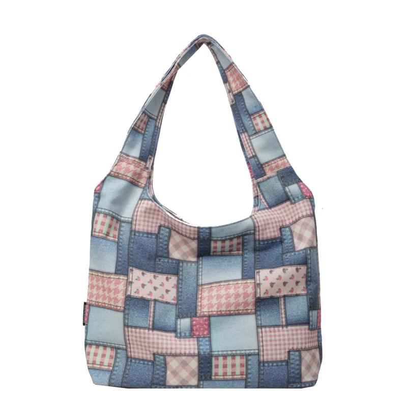 Block Color Tote Bag Women's Large Capacity Student Class Bag Simple Crossbody Portable Underarm Bag