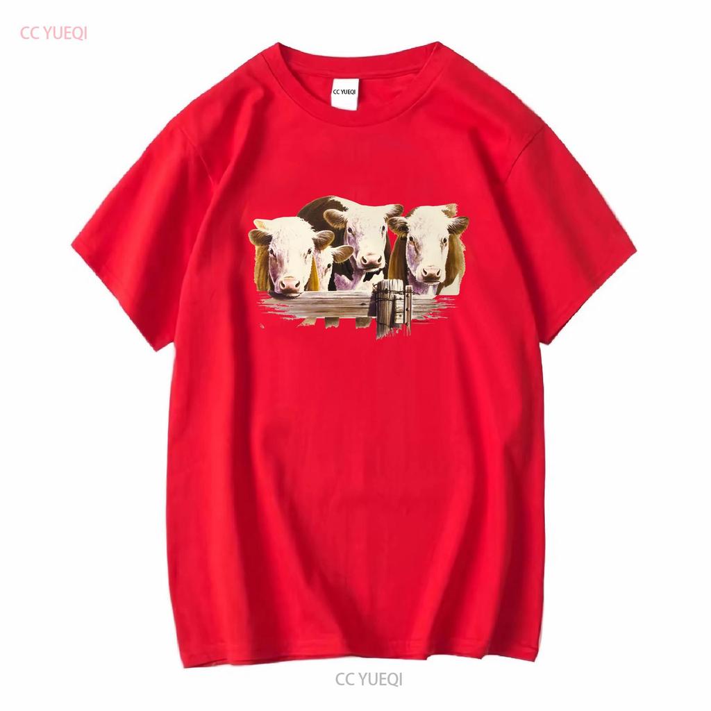 Cow T Shirt Hereford Cows SweaT Available on Request 298d long or short sleeves vintage Washed Versatile Top For Everyday Wear