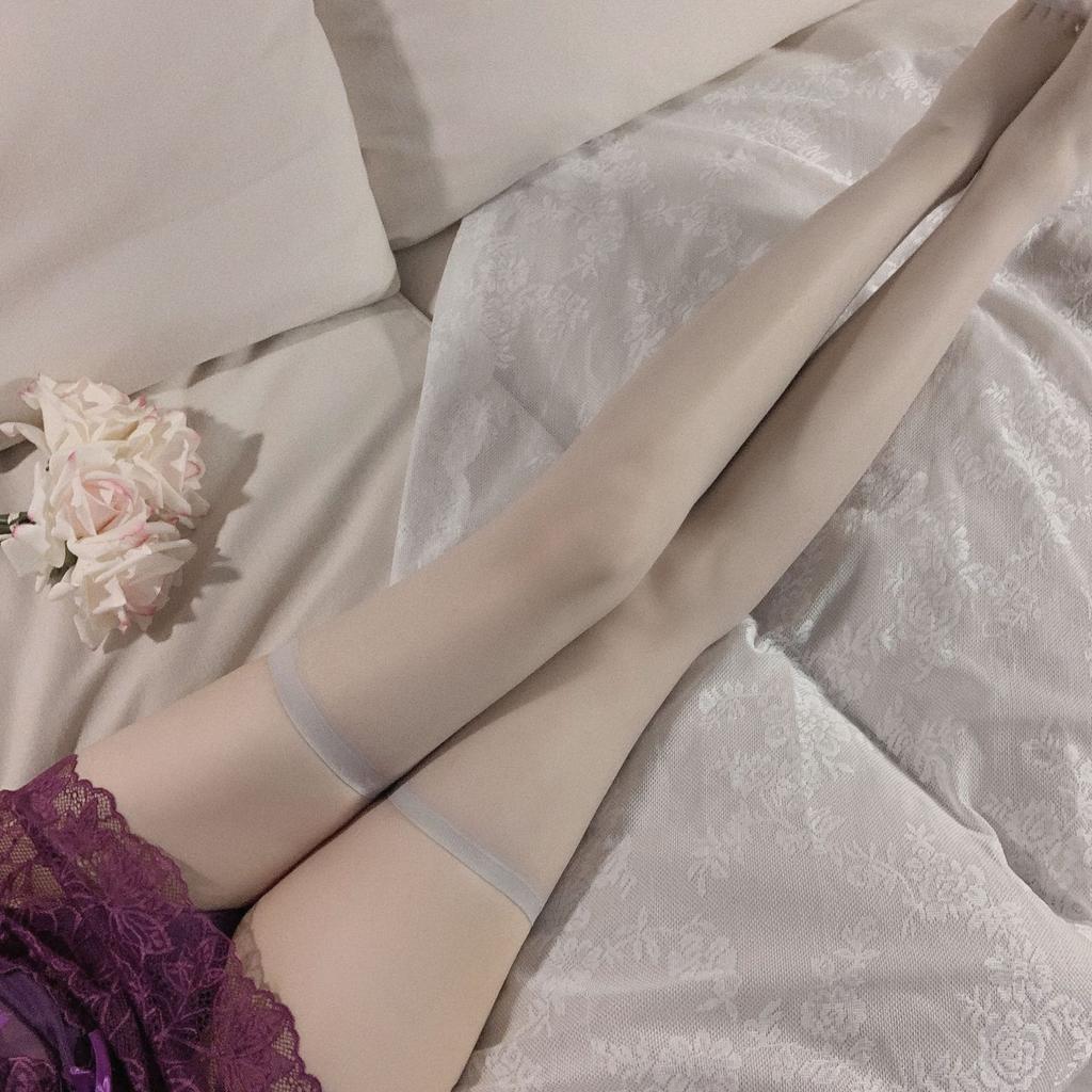 Sexy Underwear Flat-mouth Stockings Perspective Knee Thigh Stockings High Stockings