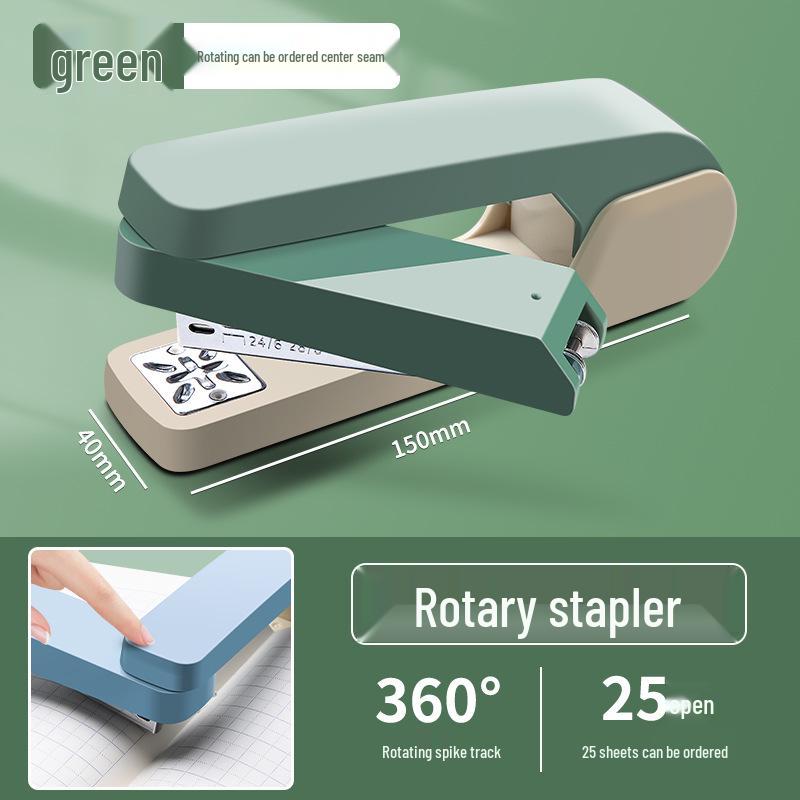 360° Rotatable Student Stapler, High-Value Office & Household Use, Thickened Labor-Saving Binding Machine