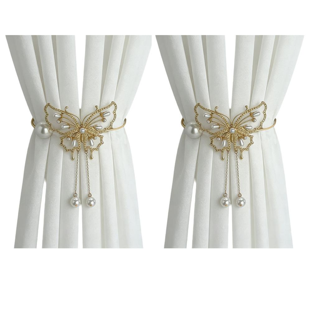 Luxury Butterfly Curtain Buckle Gold Beautifully Curtain Holdbacks Decorative Metal Curtain Tiebacks Dining Room