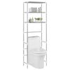 3-tier Bathroom Storage Rack Silver 53x28x169 Cm