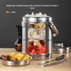 UOASO 3-Layer Drum-Shaped Stainless Steel Insulated Lunch Box